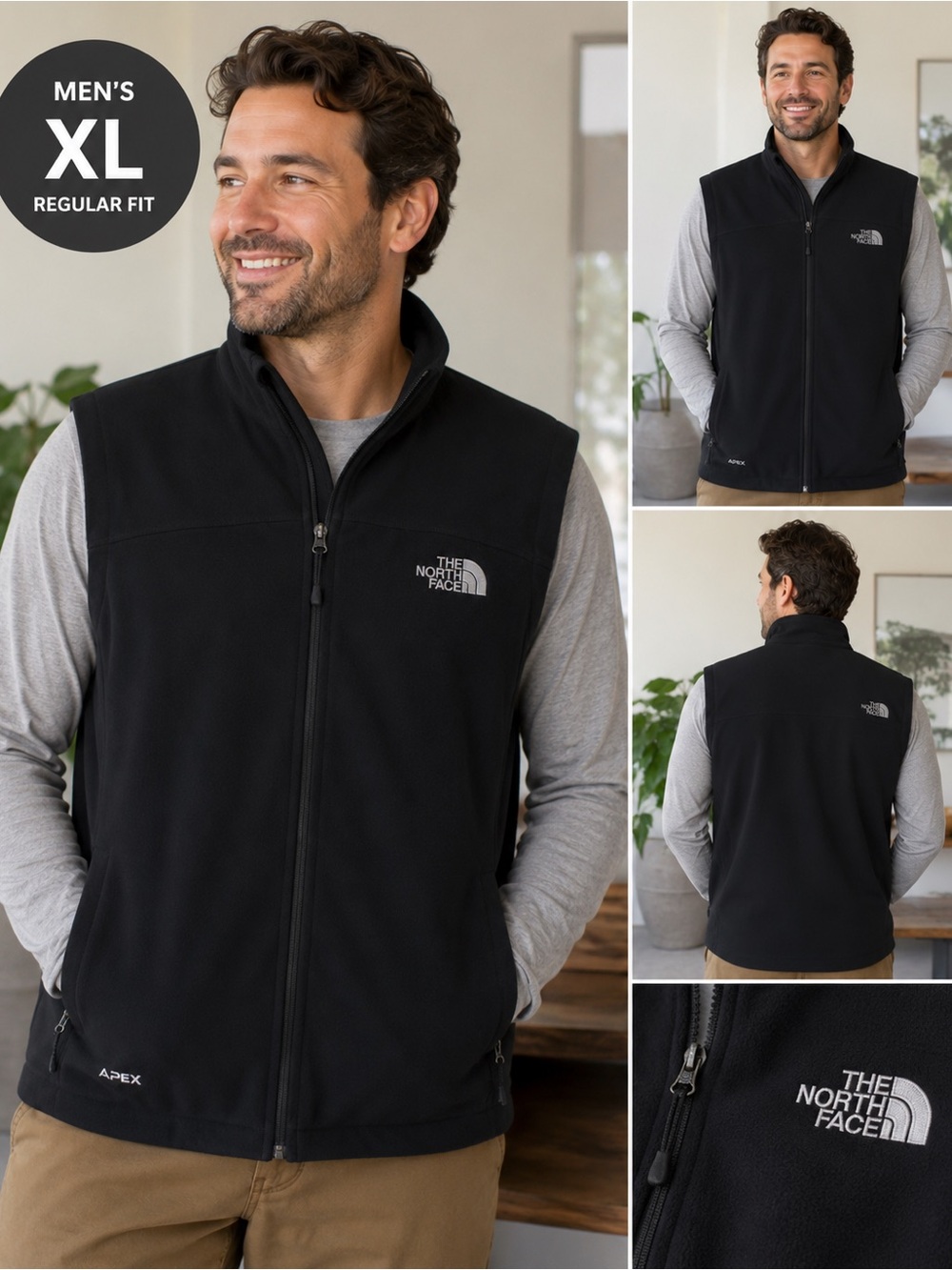 The North Face Men's XL black  Apex Vest